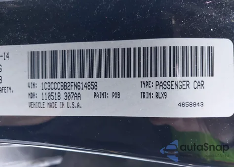 2015 Chrysler 200 S from USA, damaged, VIN 1C3CCCBB2FN614858